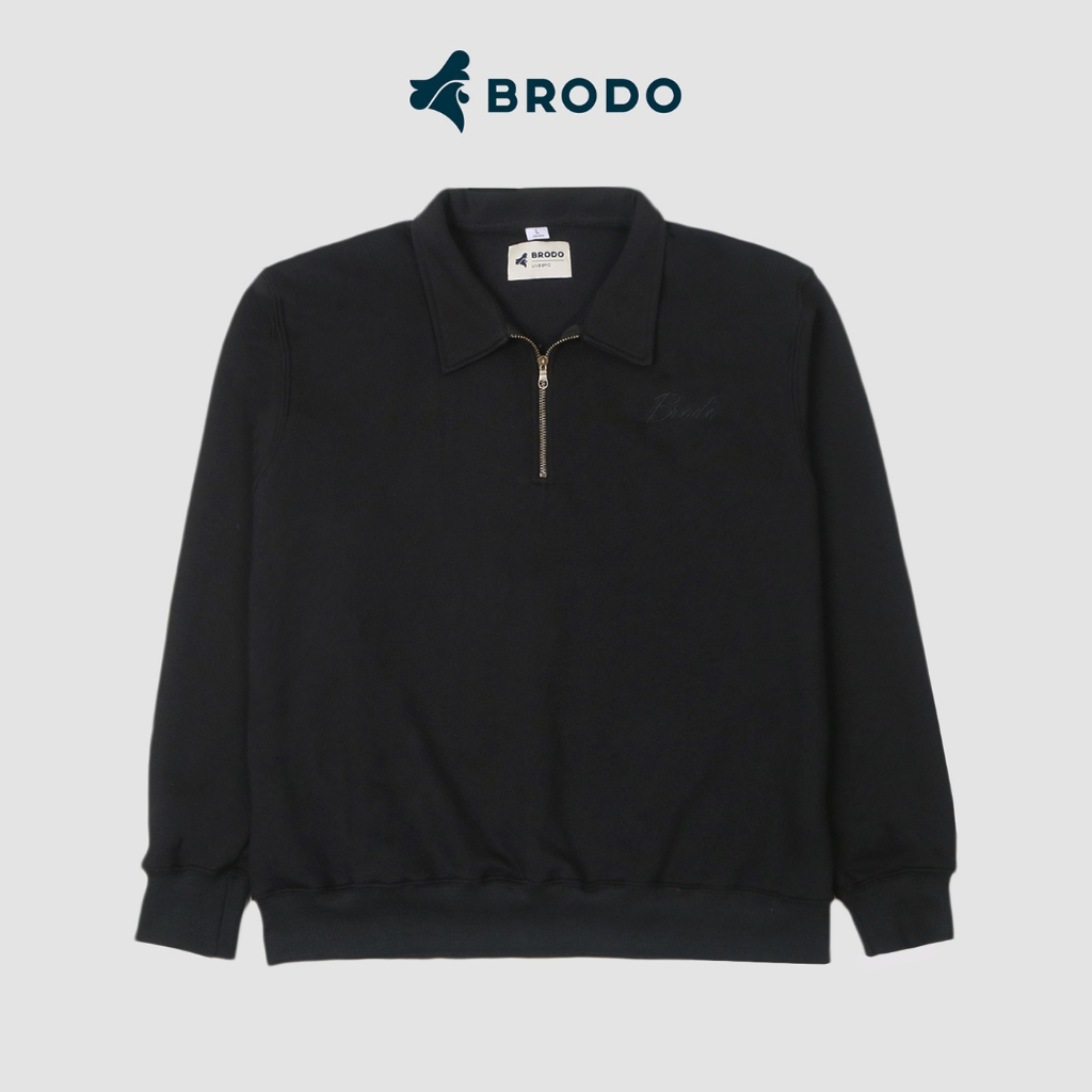 Brodo Halfzip Casual Black