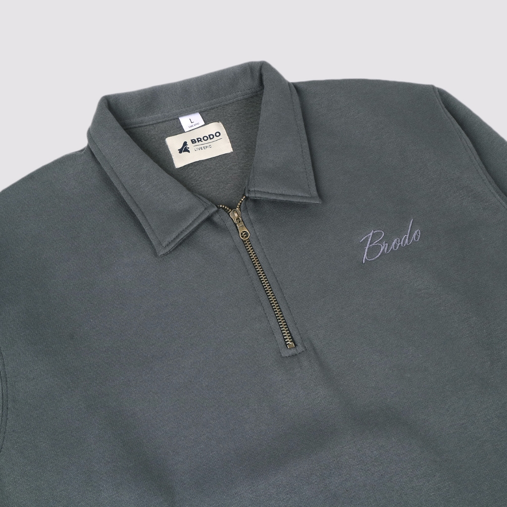 Brodo Halfzip Casual Grey