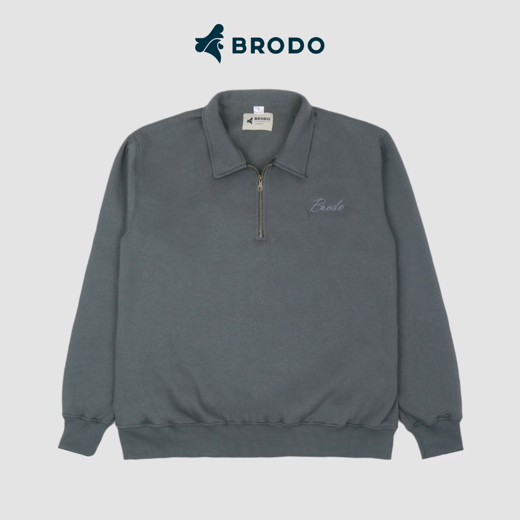 Brodo Halfzip Casual Grey