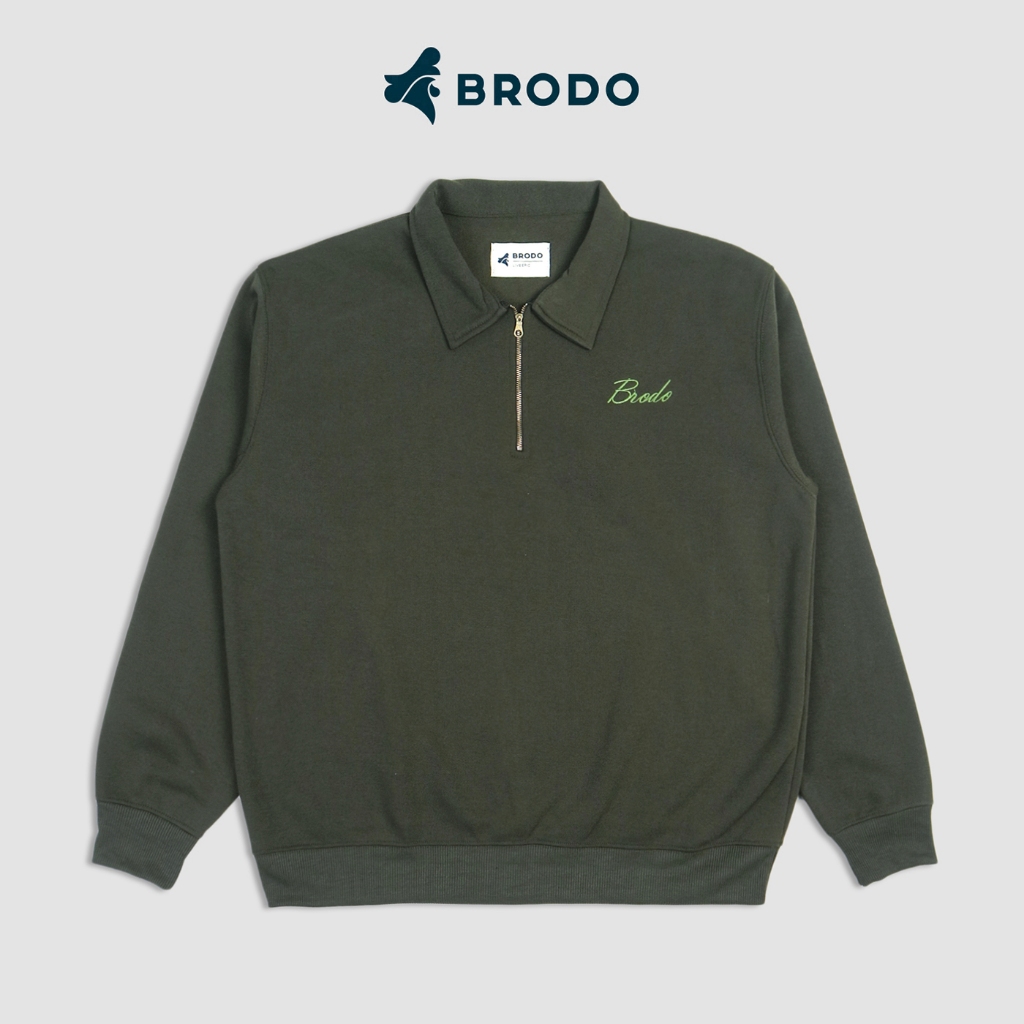 Brodo Halfzip Casual Green
