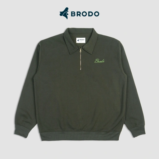 Image of Brodo Halfzip Casual Green
