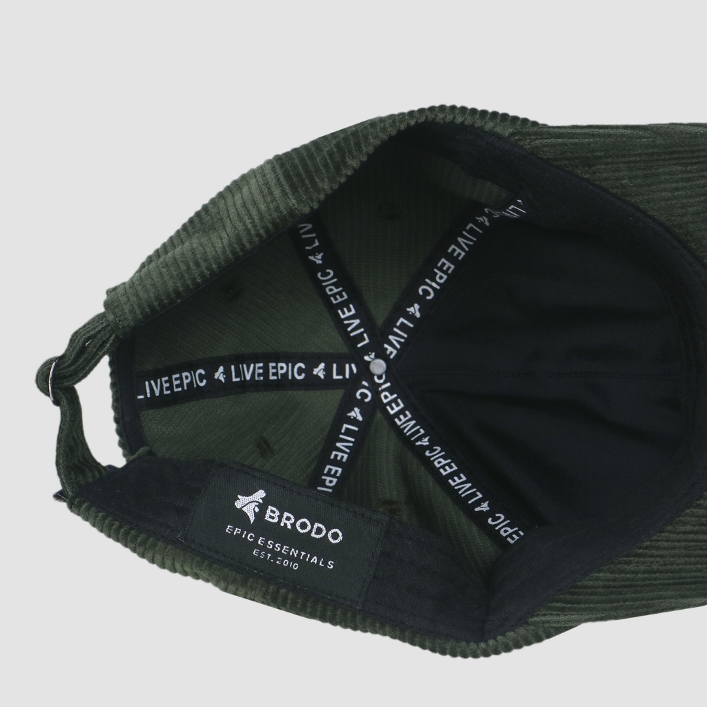 Brodo Logo Corduroy Hat Olive