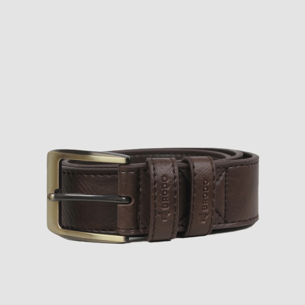 Brama Synthetic Leather Belt Dark Choco