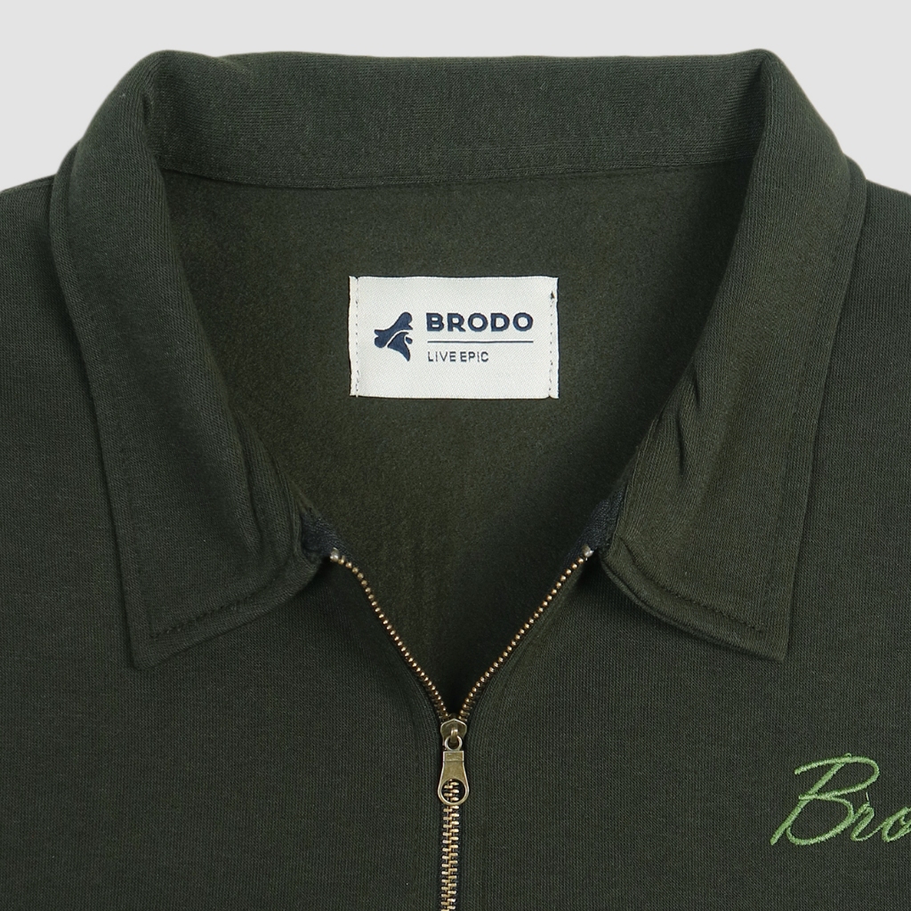 Brodo Halfzip Casual Green