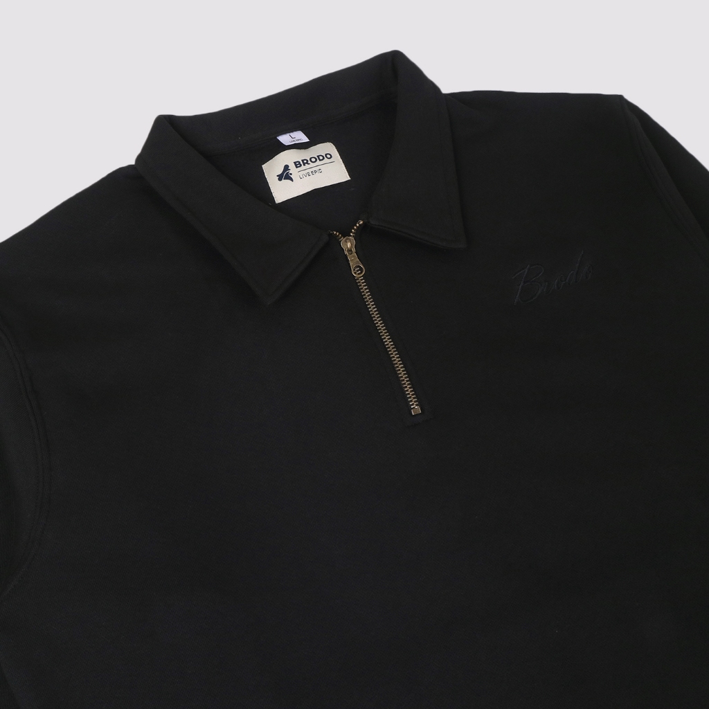 Brodo Halfzip Casual Black