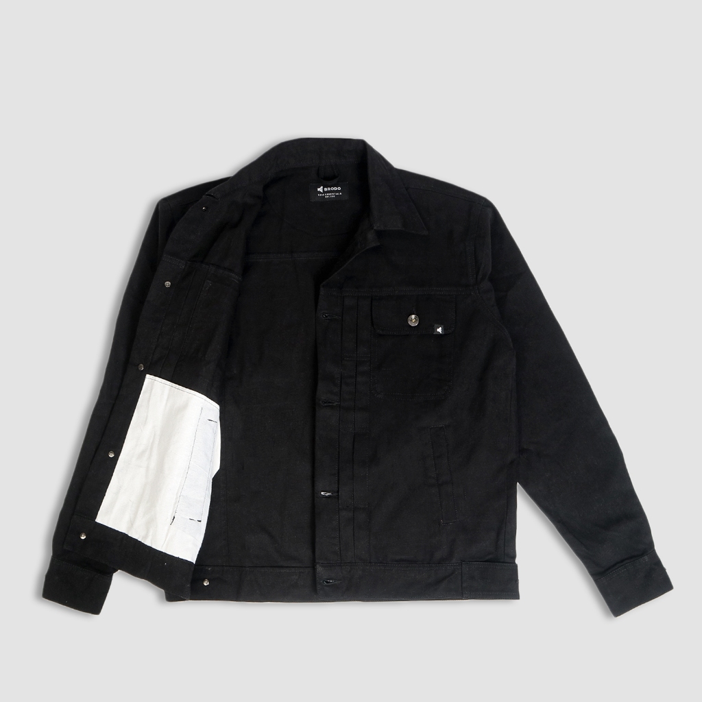 Brodo Trucker Jacket Corduroy Black