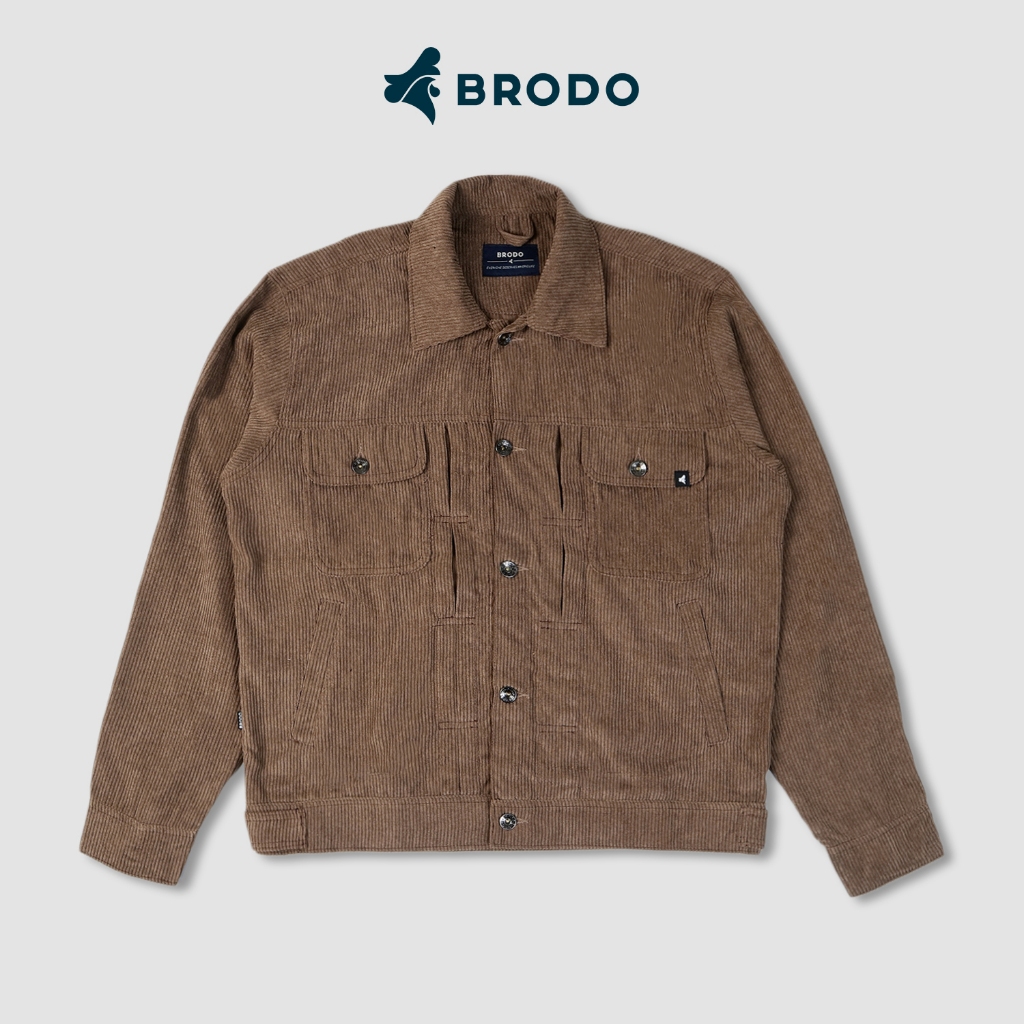 Brodo Trucker Jacket Corduroy Brown