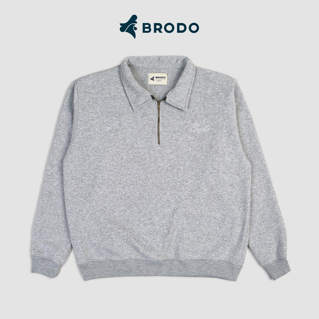 Brodo Halfzip Casual Misty Grey