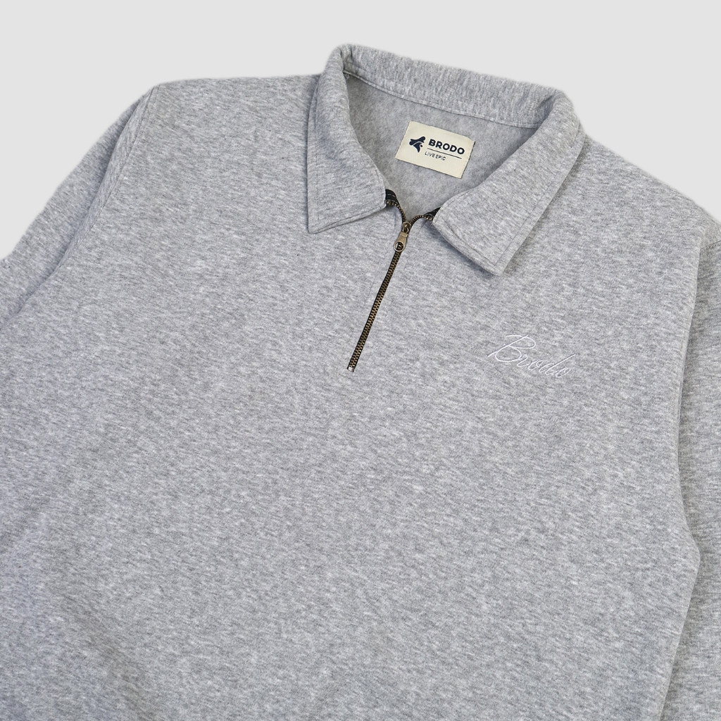 Brodo Halfzip Casual Misty Grey