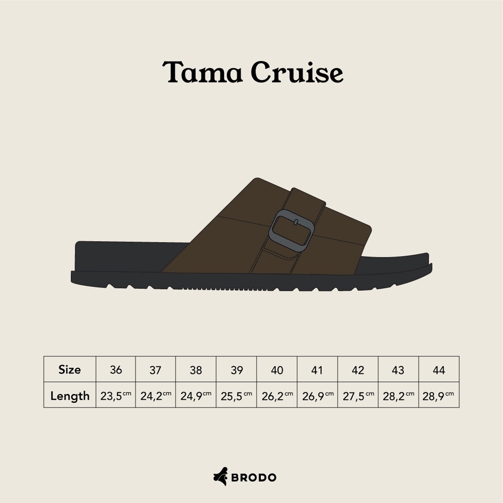 BRODO - Sandals Tama Cruise Dark Choco