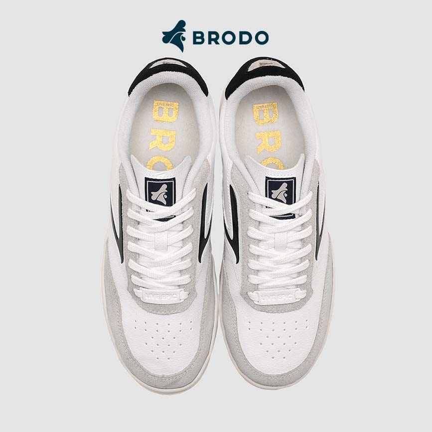 BRODO - Sneakers Ace Tennis Ivory Black