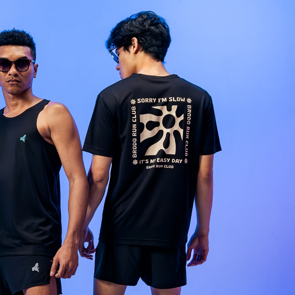 I'm Slow Active Jersey Running Black