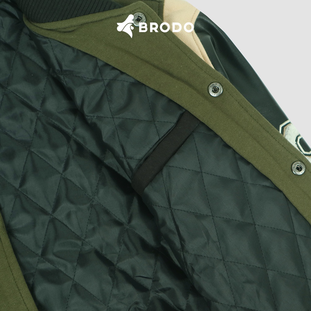 Brodo Varsity Jacket Olive