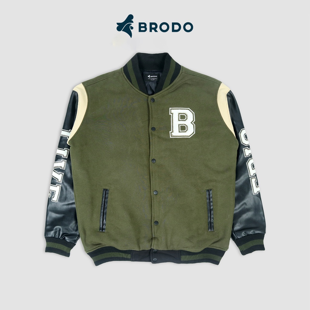 Brodo Varsity Jacket Olive