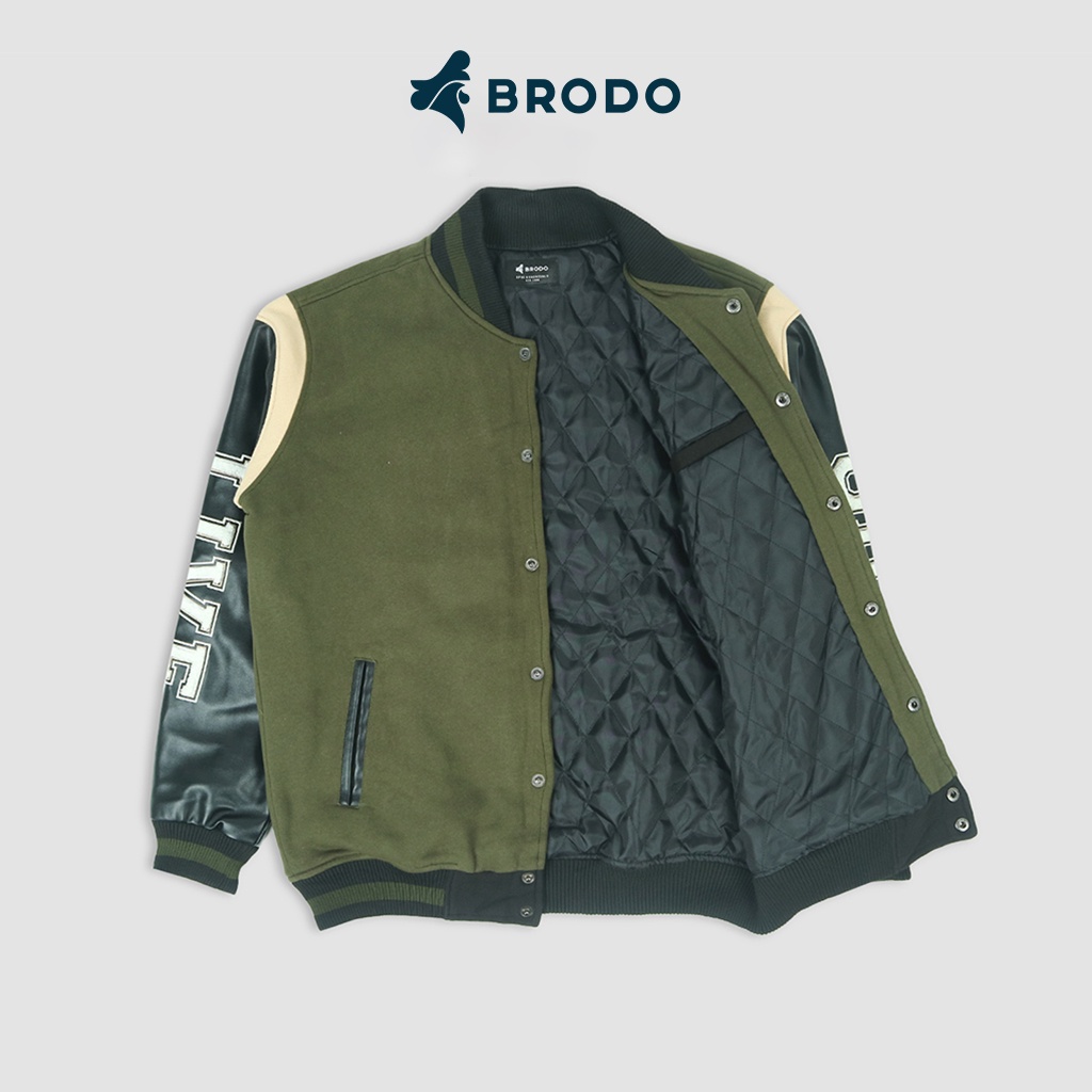 Brodo Varsity Jacket Olive