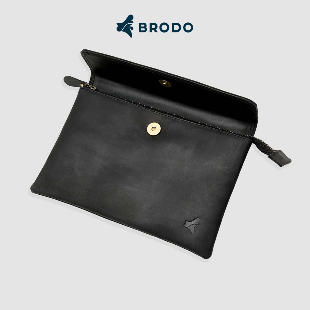 Borse Leather Clutch Black