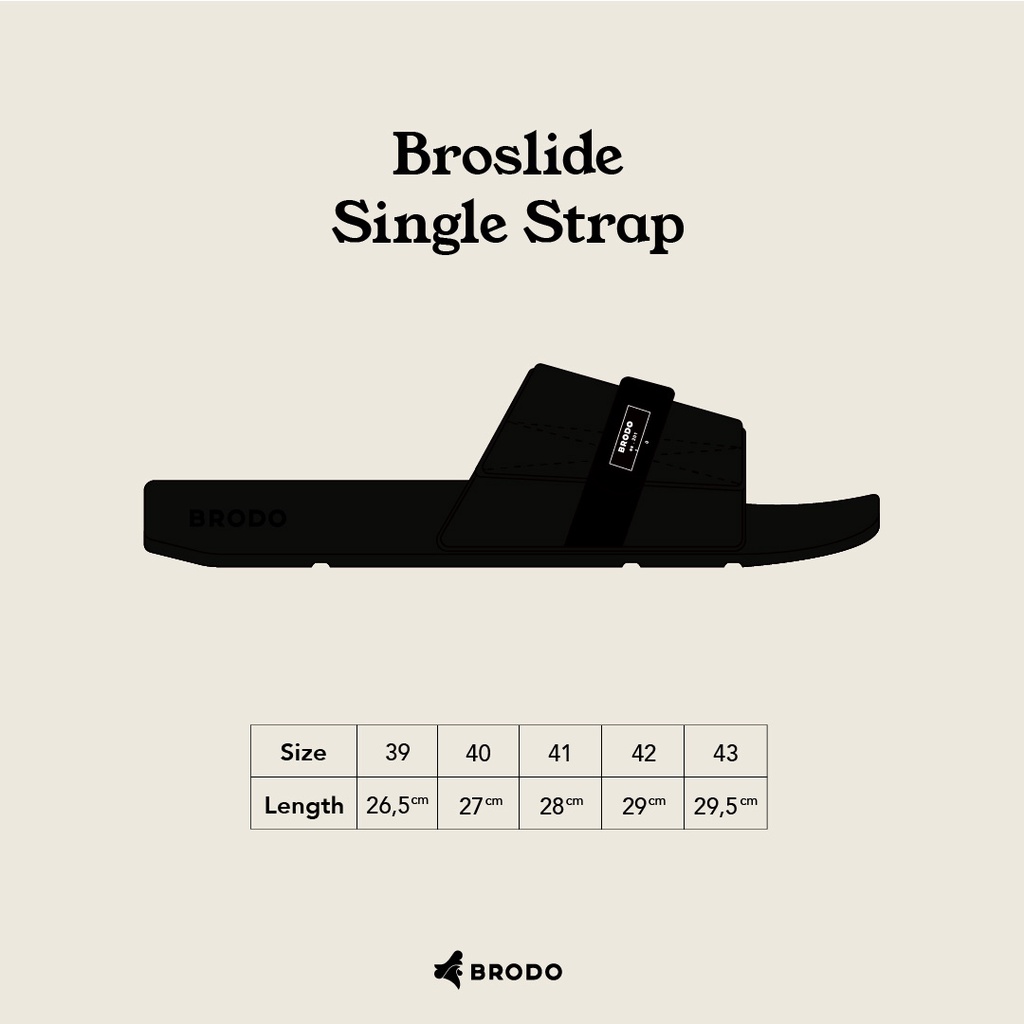 Broslides Single Strap Full Black