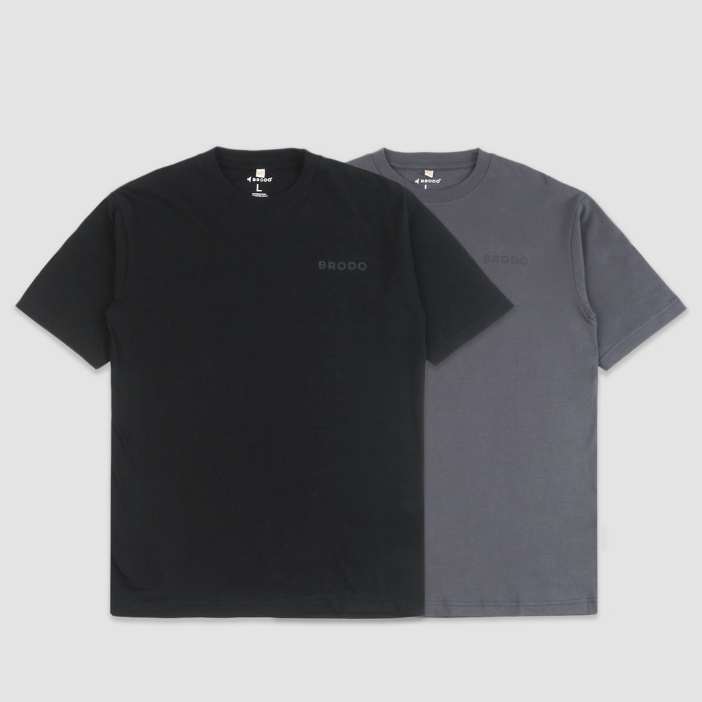 Brodo 2 Pack Tee Black - Grey