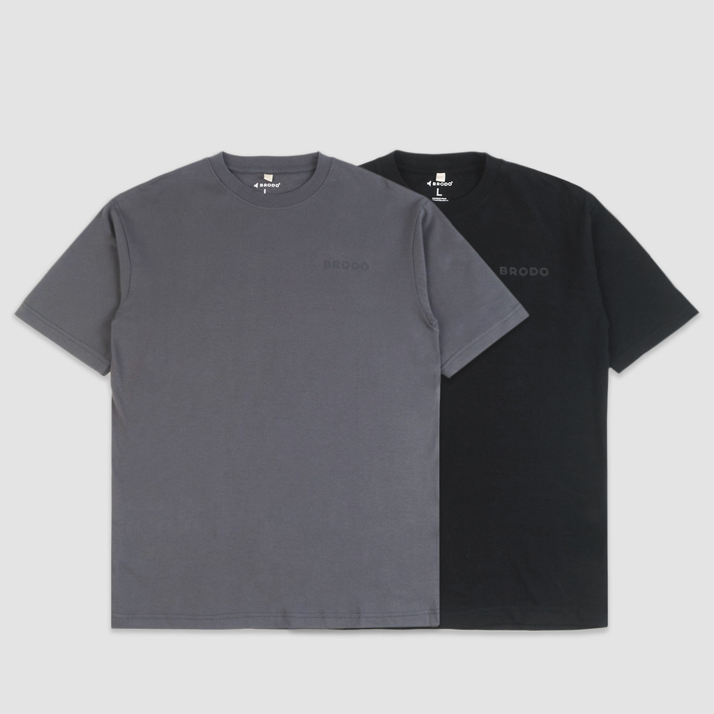 Brodo 2 Pack Tee Black - Grey