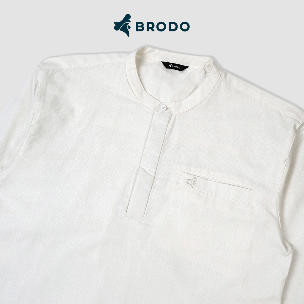 Broshirt Halfbutton Long White