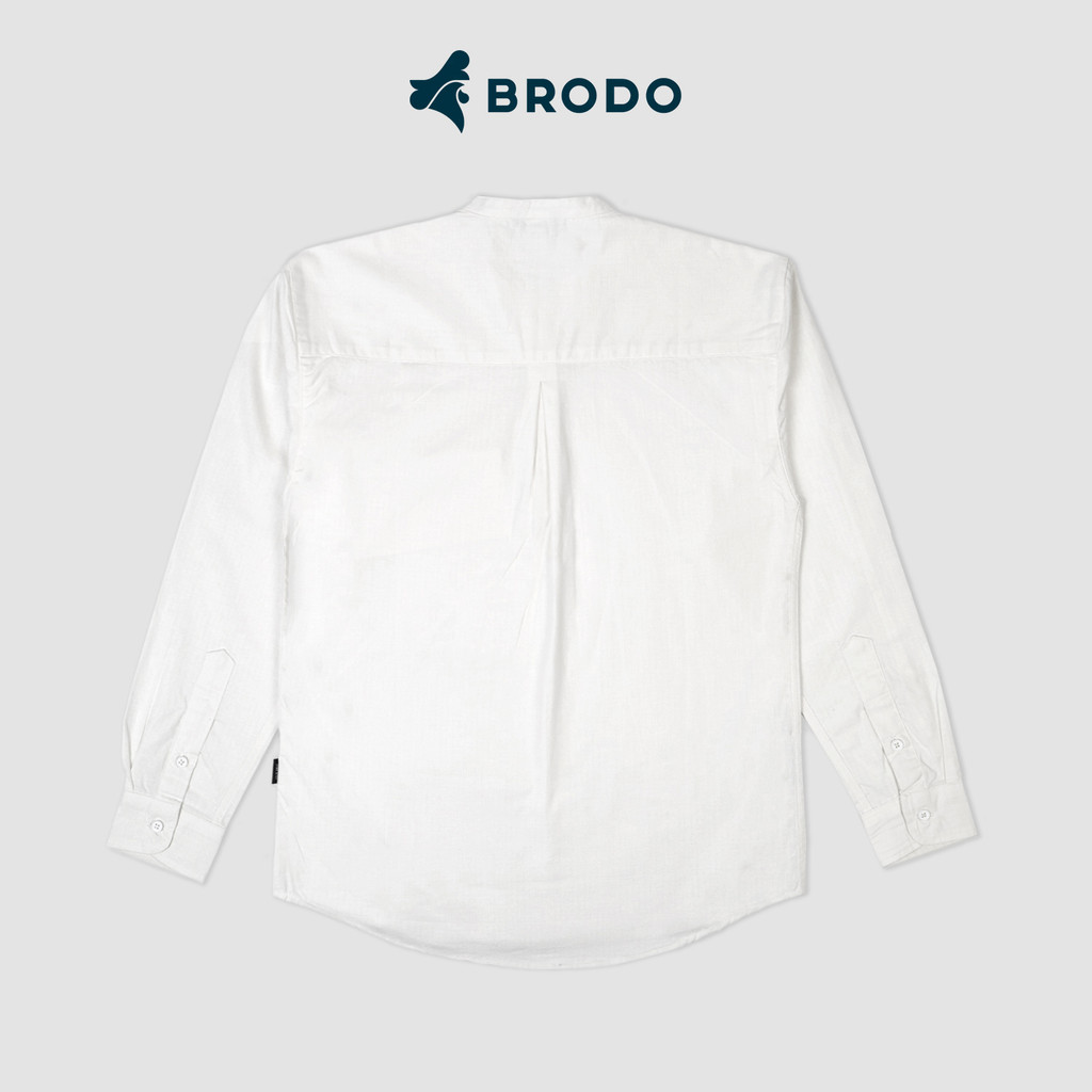 Broshirt Halfbutton Long White