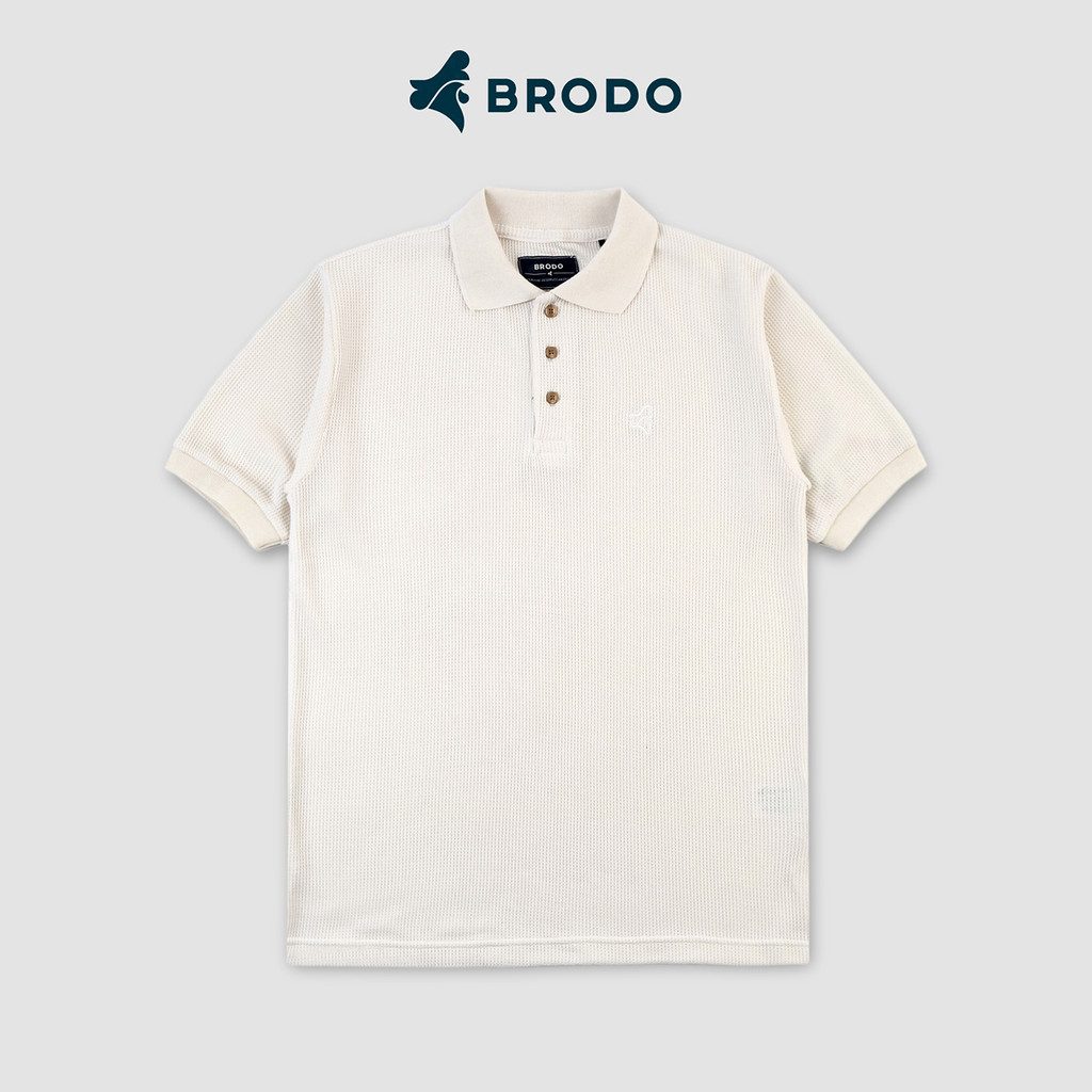 Broshirt Polo Waffle Short Off White