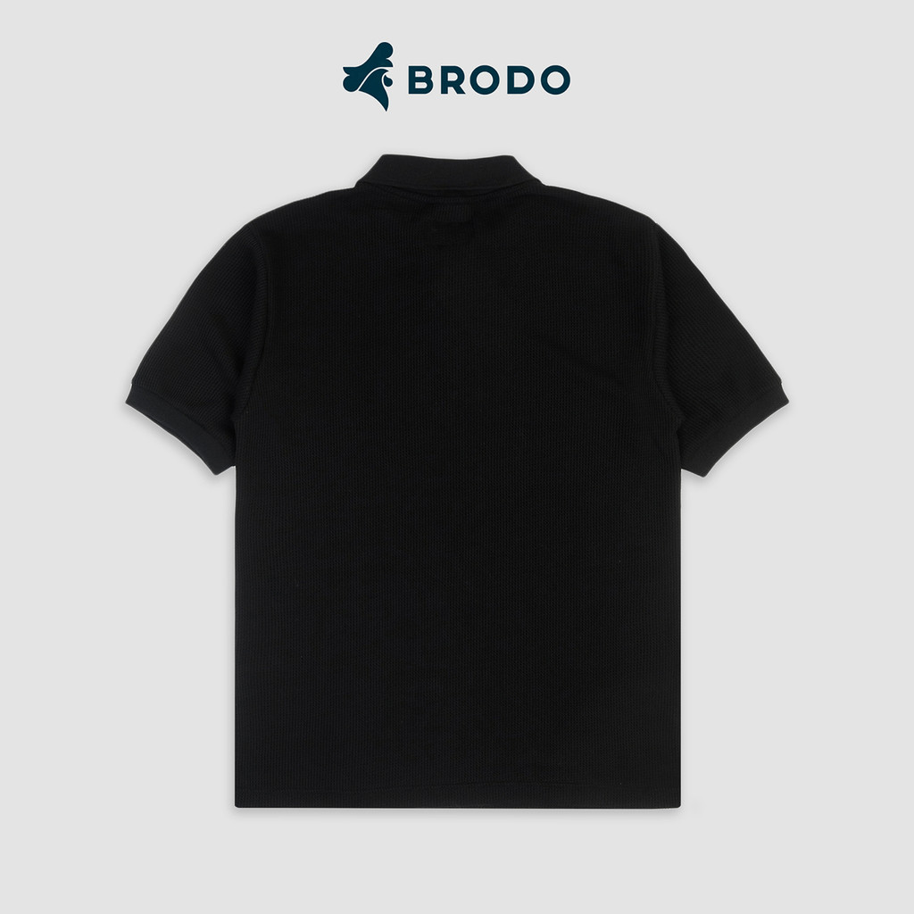 Broshirt Polo Waffle Short Black