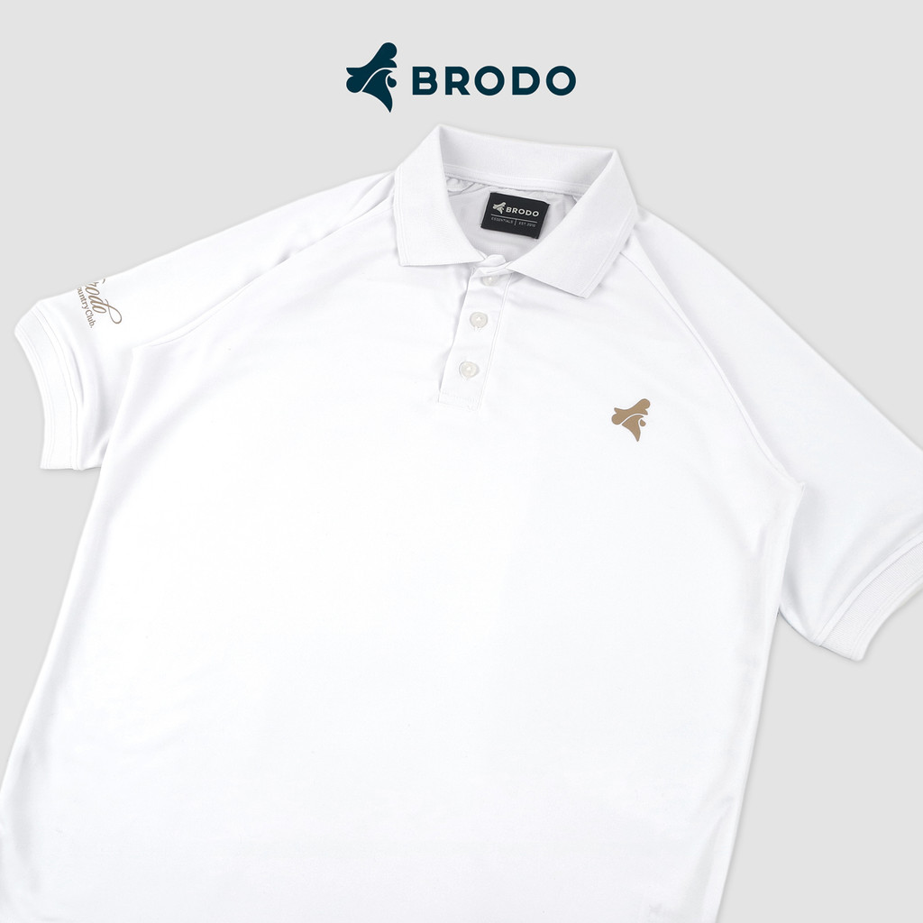 Active Tecnico Polo Shirt White - Brown