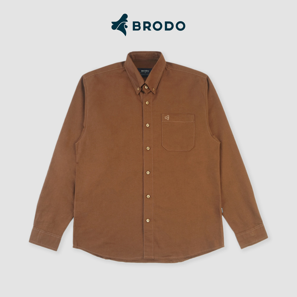 Kemeja Pria Broshirt Long Brown