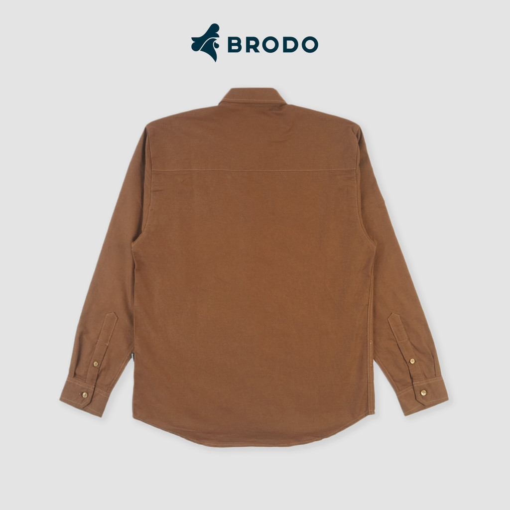 Kemeja Pria Broshirt Long Brown