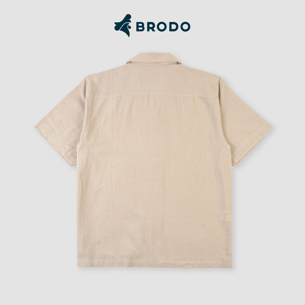 Kemeja Pria Broshirt Short Khaki