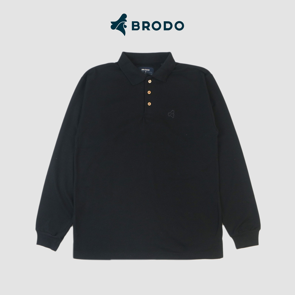 Broshirt Polo Long Sleeve Black