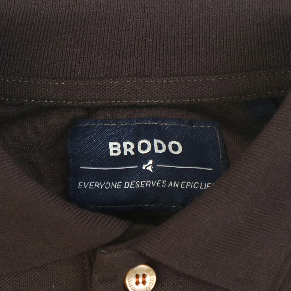 Broshirt Polo Longsleeve Brown