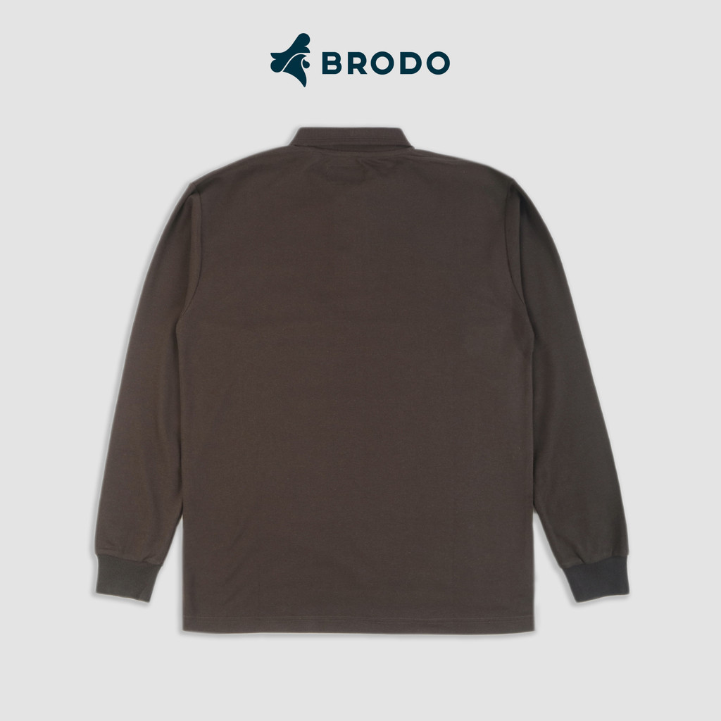 Broshirt Polo Longsleeve Brown