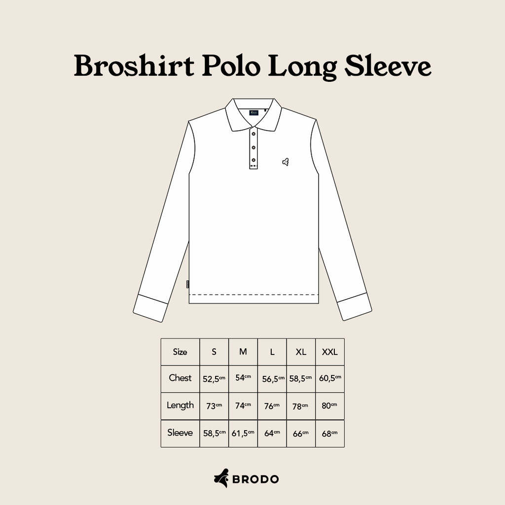Broshirt Polo Longsleeve Brown