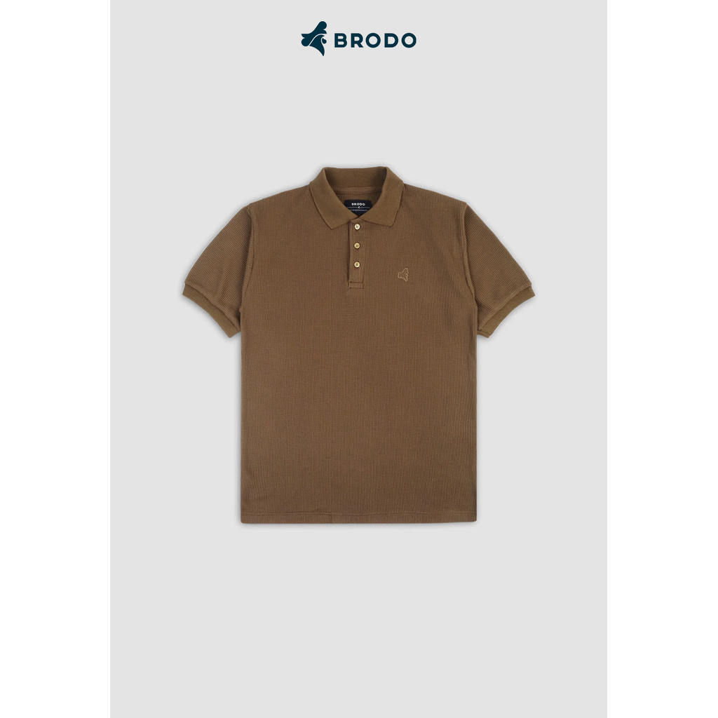 Broshirt Polo Waffle Short Brown