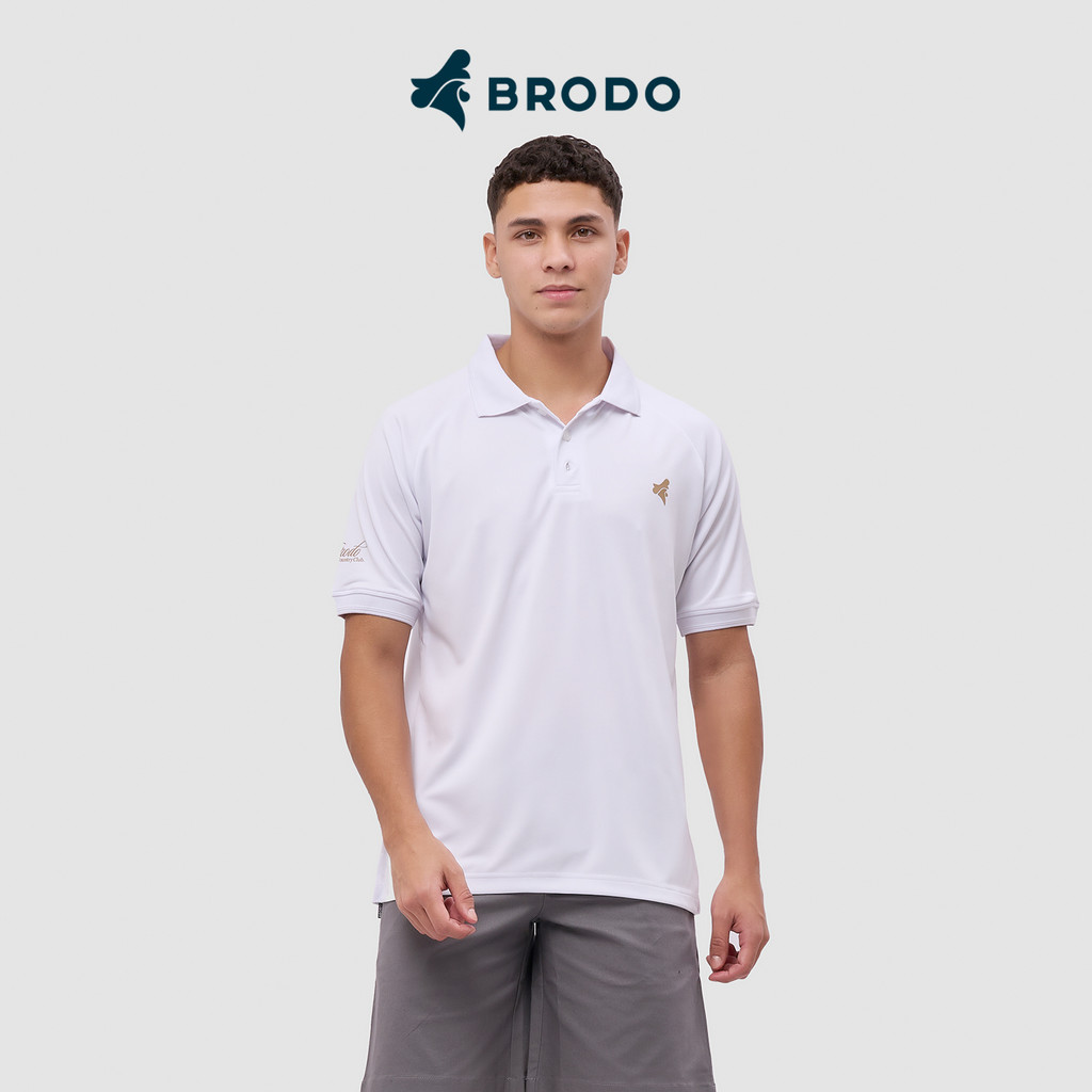 Active Tecnico Polo Shirt White - Brown