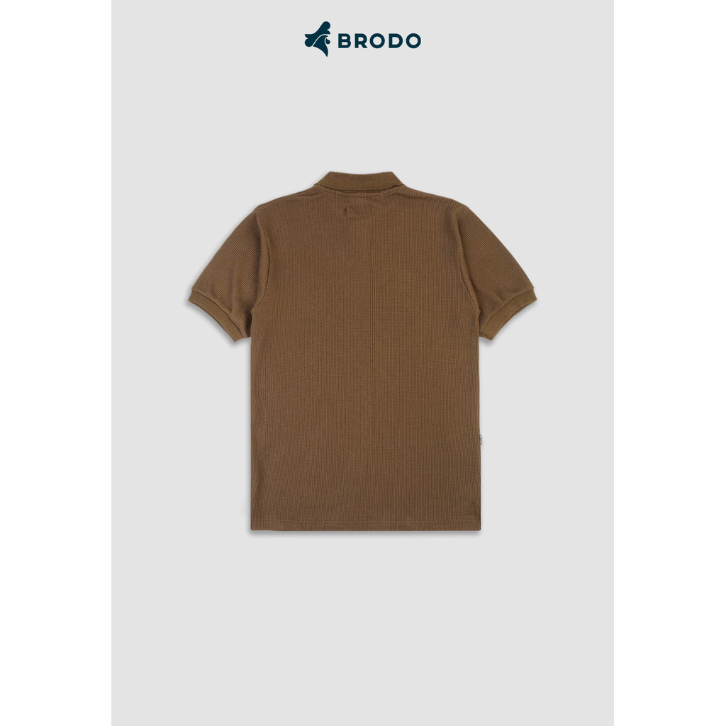 Broshirt Polo Waffle Short Brown