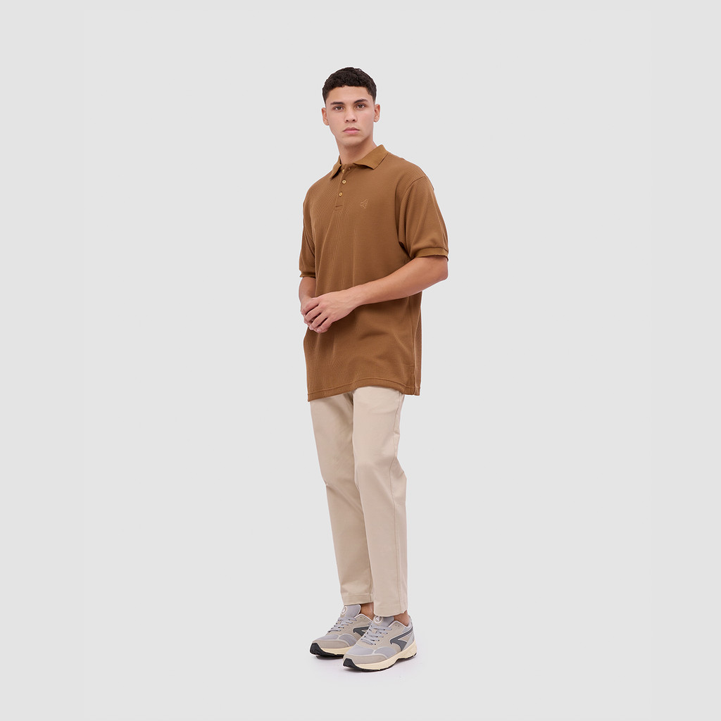 Broshirt Polo Waffle Short Brown