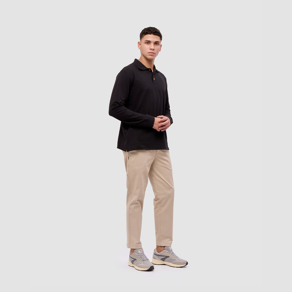 Broshirt Polo Long Sleeve Black