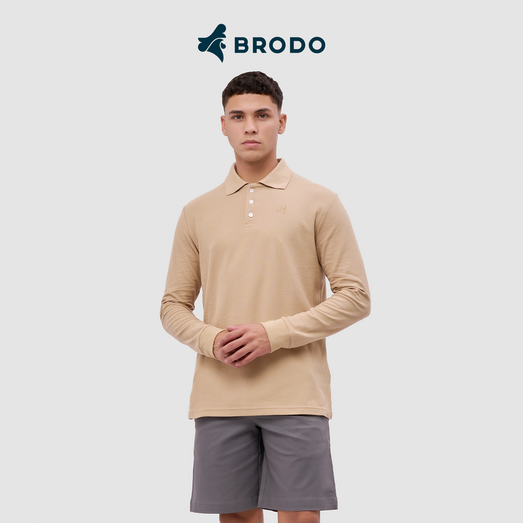 Broshirt Polo Long Sleeve Khaki