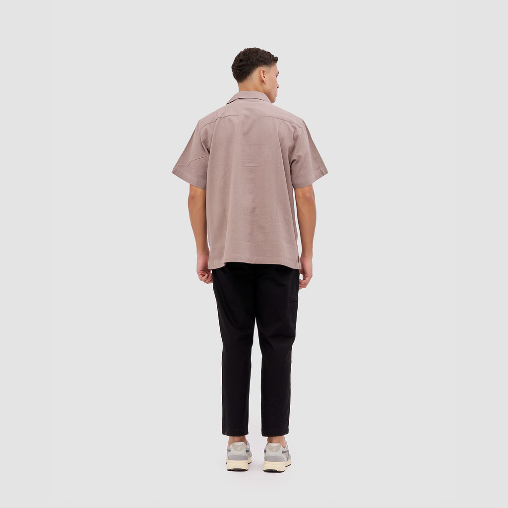 Kemeja Pria Broshirt Short Grey