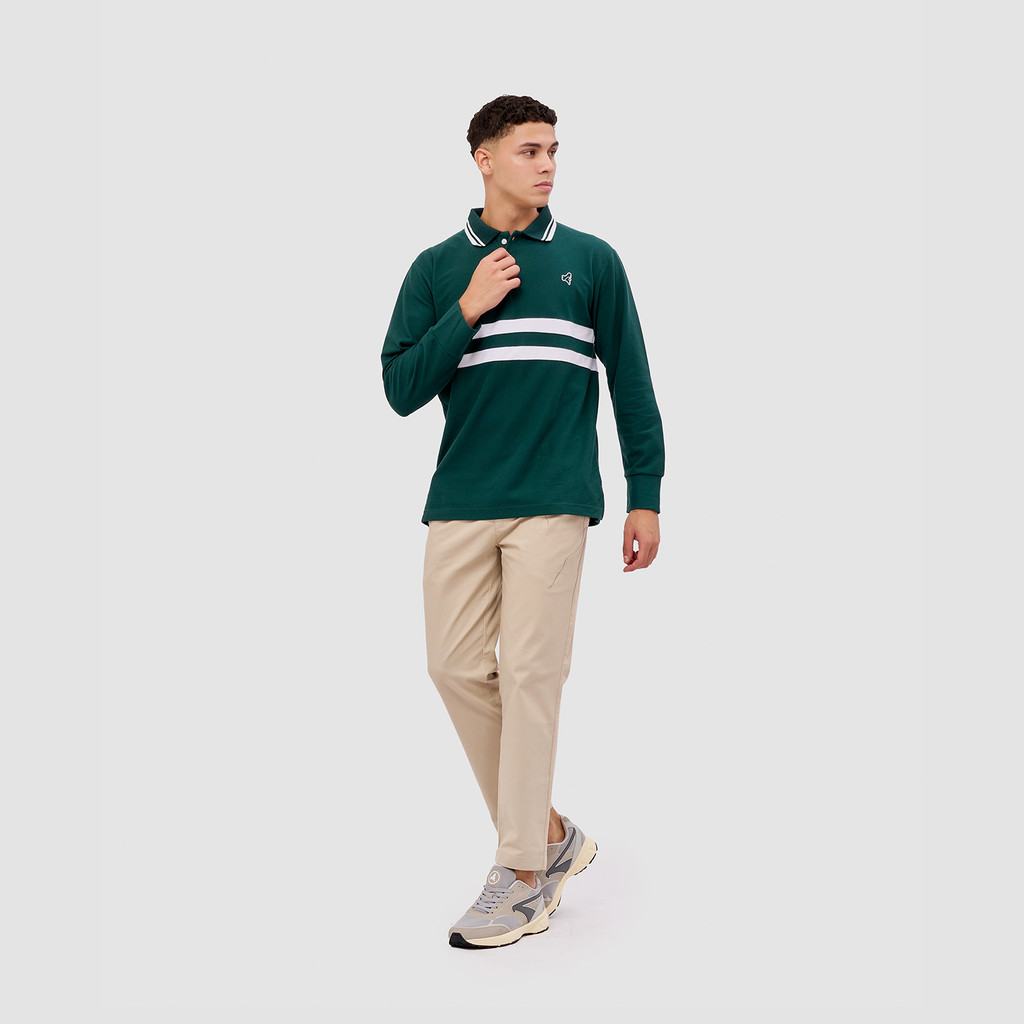 Line Court Polo Long Olive