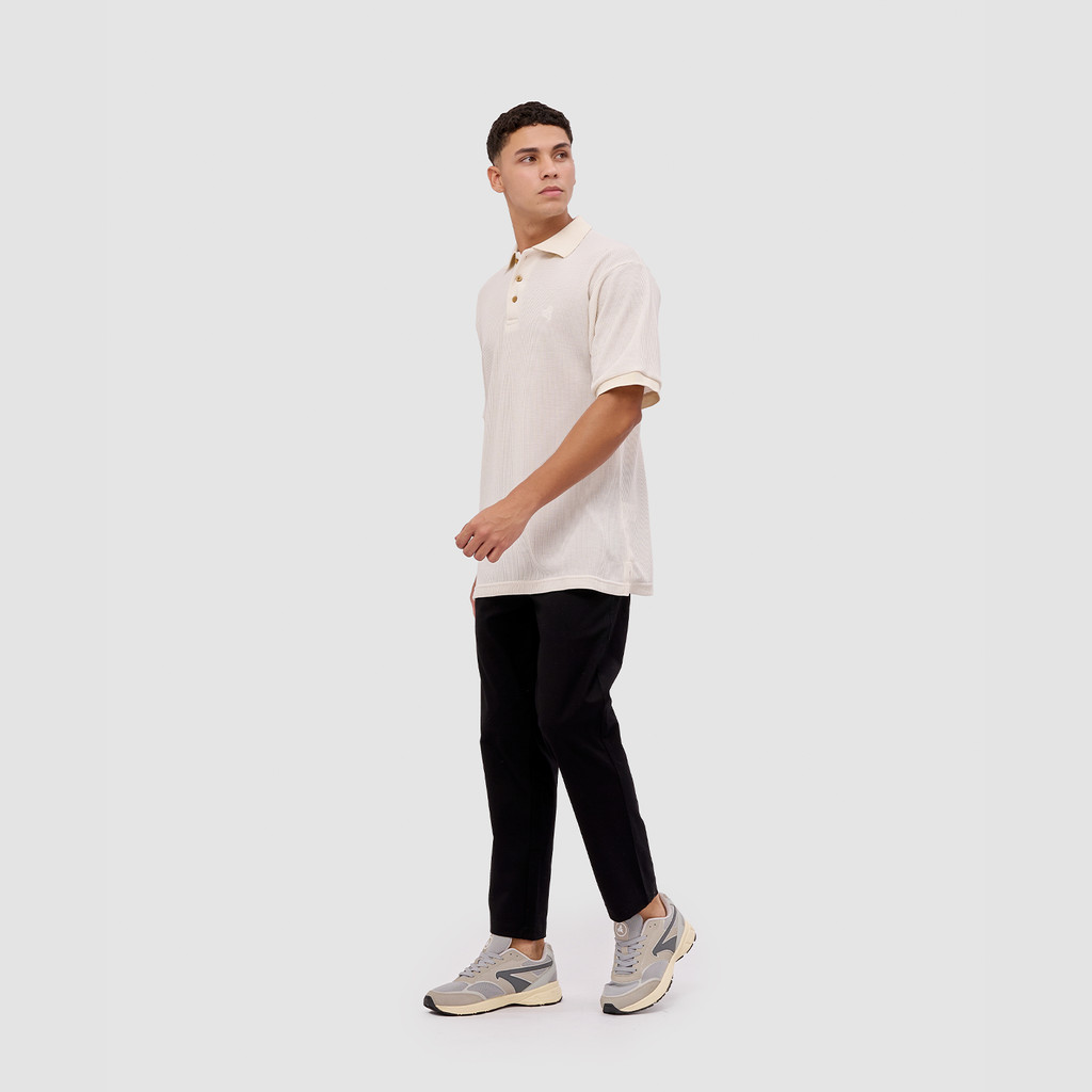 Broshirt Polo Waffle Short Off White