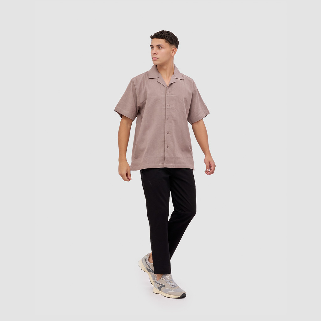 Kemeja Pria Broshirt Short Grey