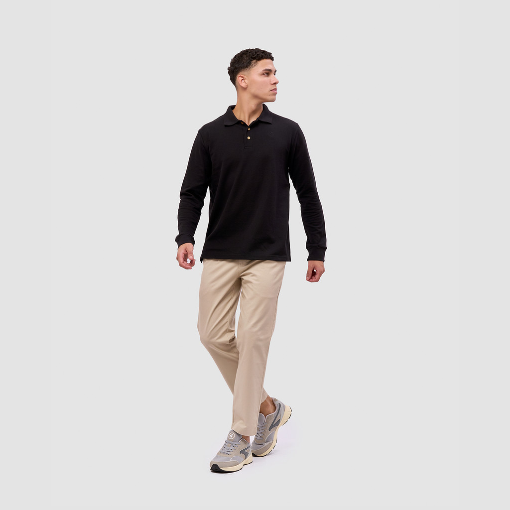 Broshirt Polo Long Sleeve Black
