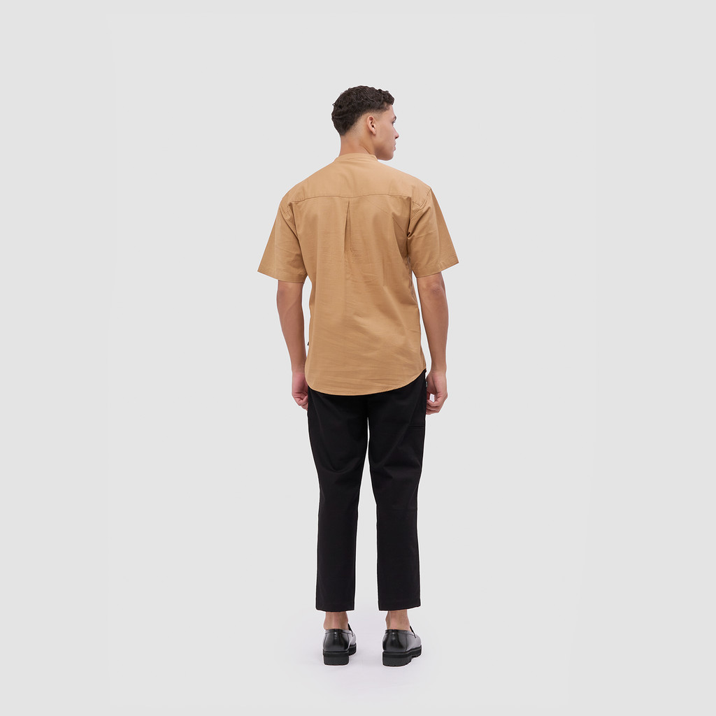 Broshirt Halfbutton Short Khaki