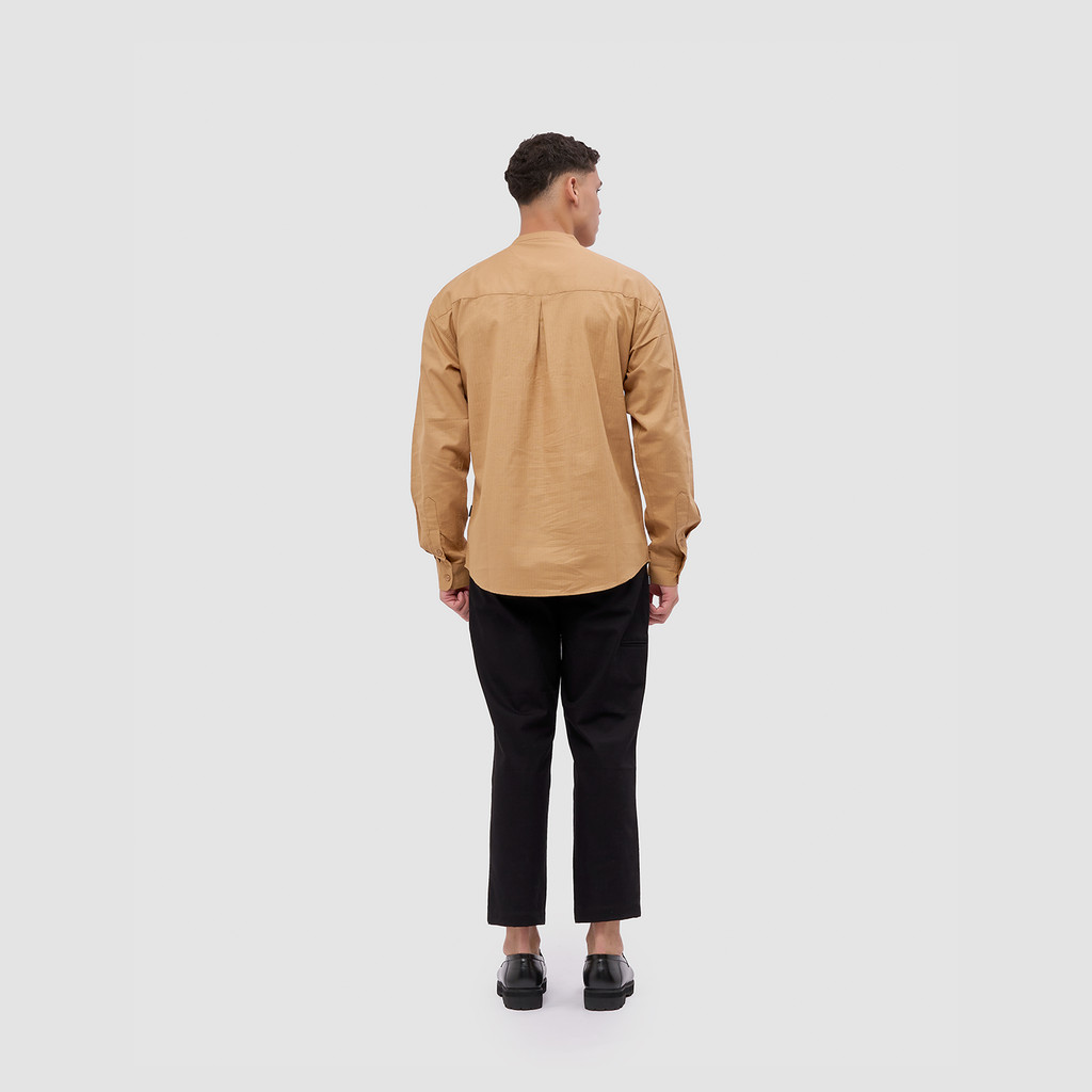 Broshirt Halfbutton Long Khaki