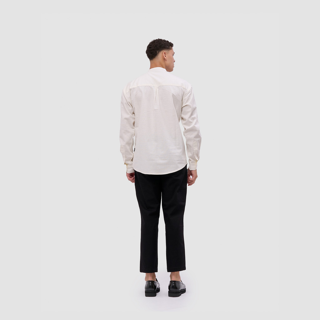 Broshirt Halfbutton Long White