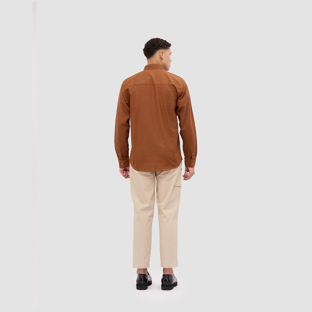 Kemeja Pria Broshirt Long Brown